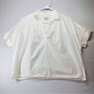 Madewell White‎ Popover Blouse